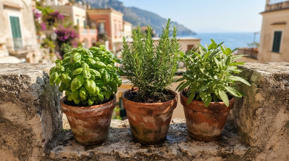 Erbe aromatiche: basilico, rosmarino e salvia tutto l’anno