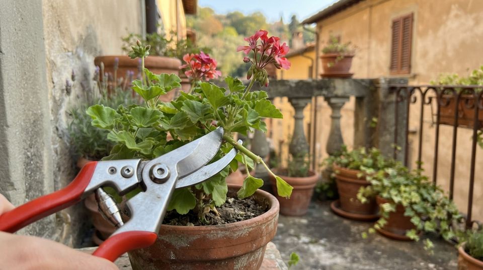 Gerani in autunno: i tagli giusti per farli superare l’inverno senza danni
