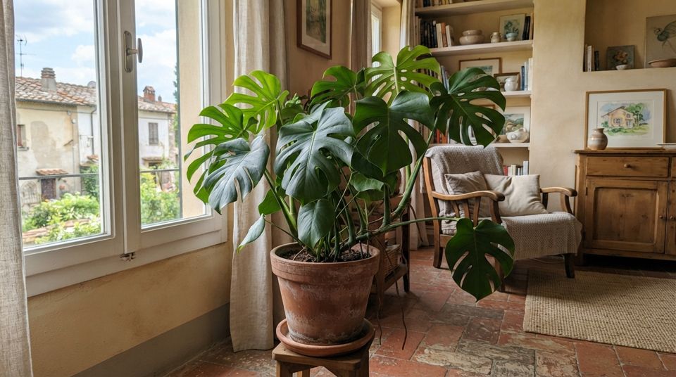 Monstera: luce, acqua e foglie che non si aprono