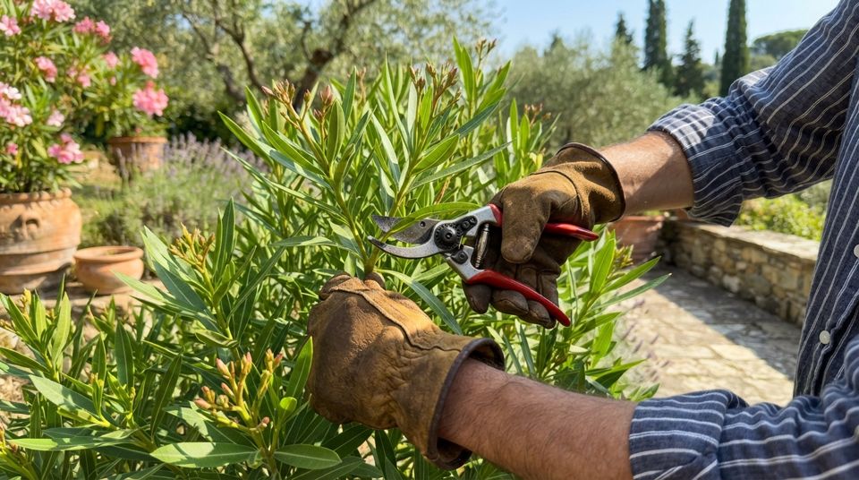 Oleandro: quando potarlo e come maneggiarlo in sicurezza