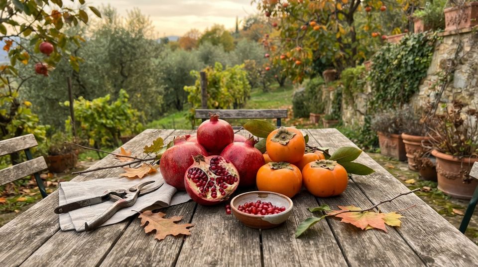 Melograno e kaki: le cure d’autunno e la raccolta dei frutti